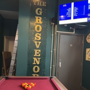 Playing pool in the pub